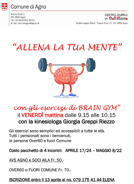 “ALLENA LA TUA MENTE” con gli esercizi di BRAIN GYM”